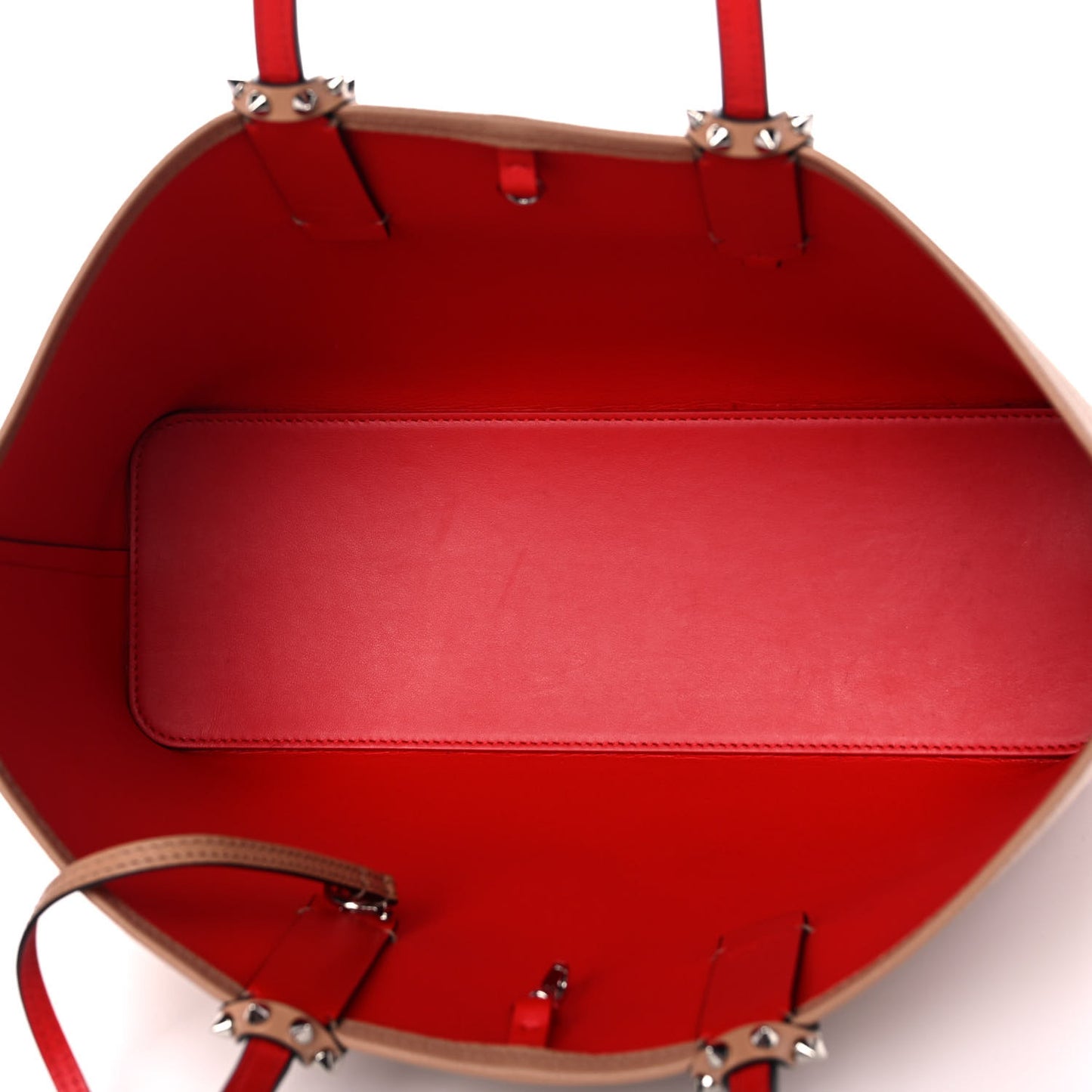 Calfskin Spikes East West Cabata Tote Nude