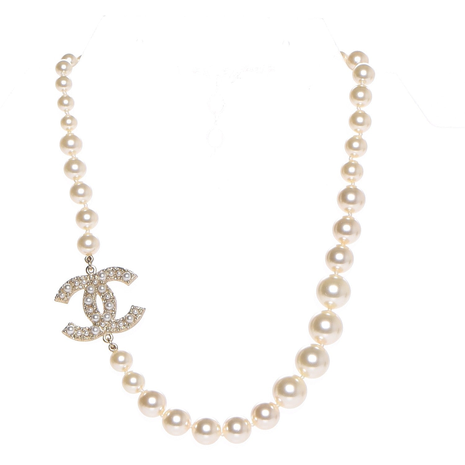 Chanel Graduated Pearl CC Short Necklace Gold 1 of 9