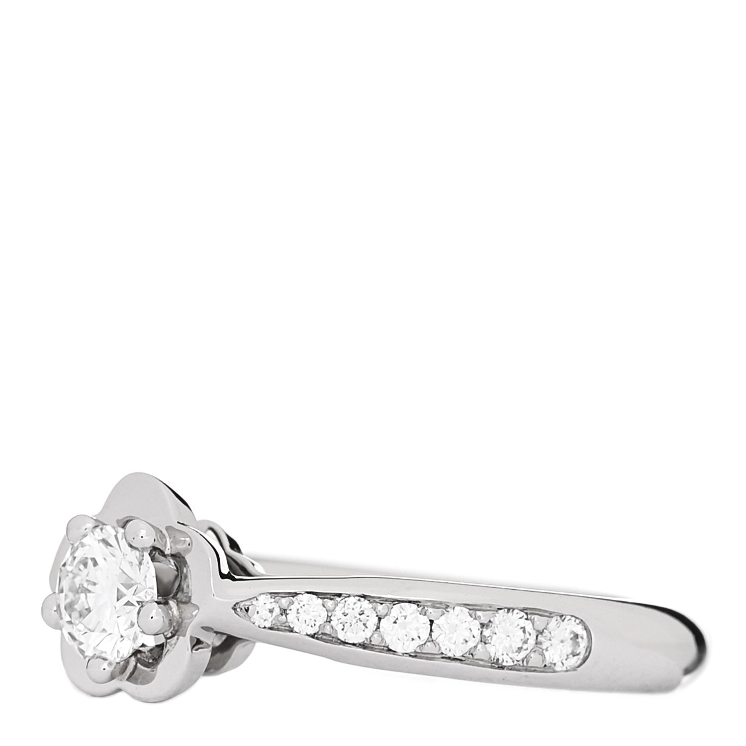 Chanel Platinum Diamond .26ct Camelia Ring 47 4 3 of 7