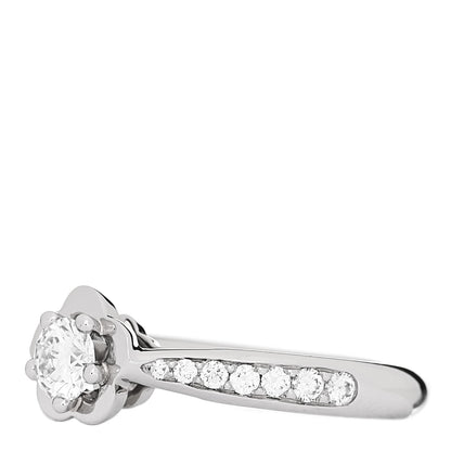 Chanel Platinum Diamond .26ct Camelia Ring 47 4 3 of 7
