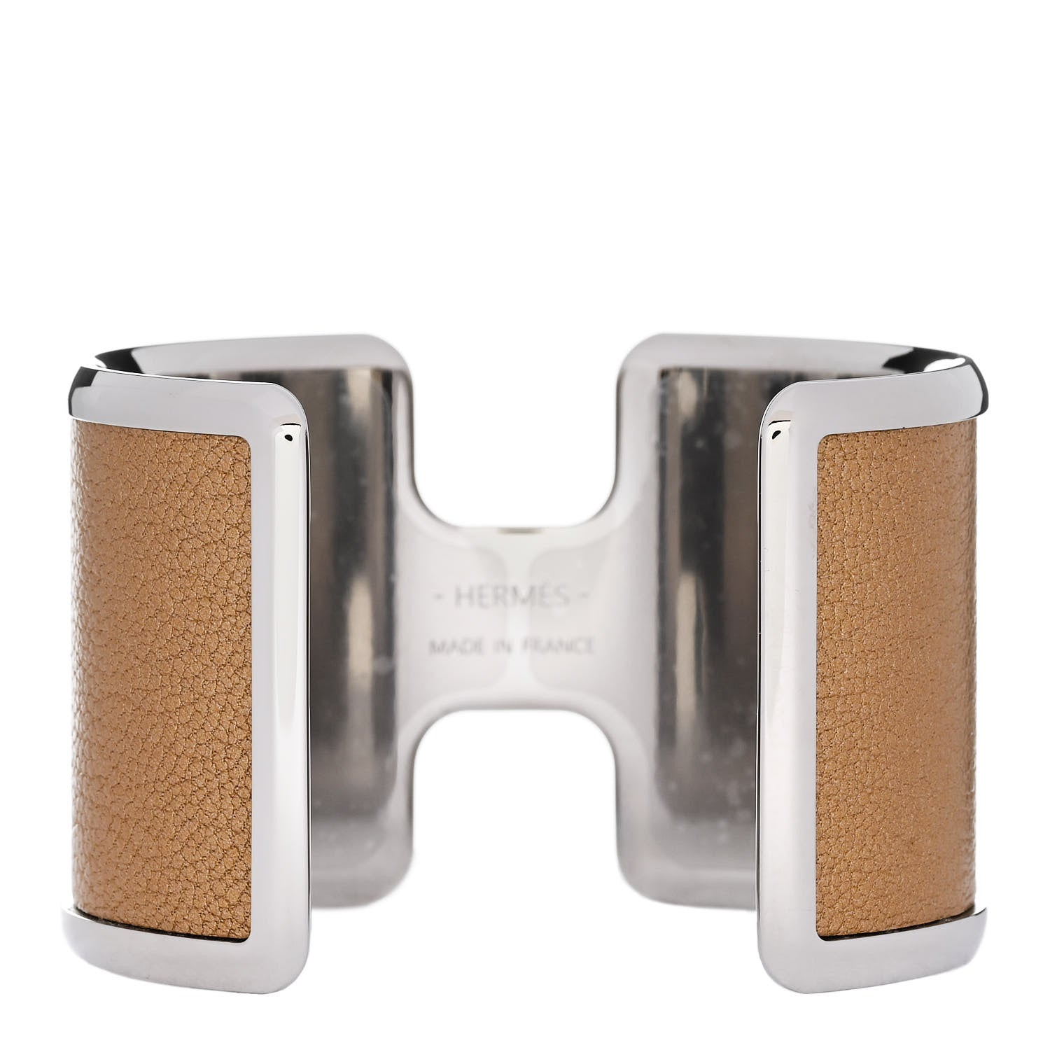 Hermes Metallic Chevre Chamkilight Olympe Cuff Bracelet Dore 3 of 6