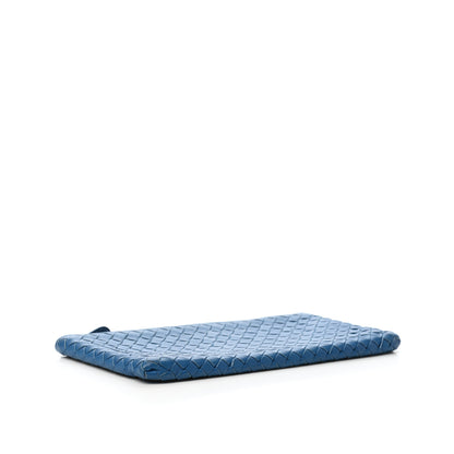 Bottega Veneta Nappa Intrecciato Zip Pouch Blue 4 of 10