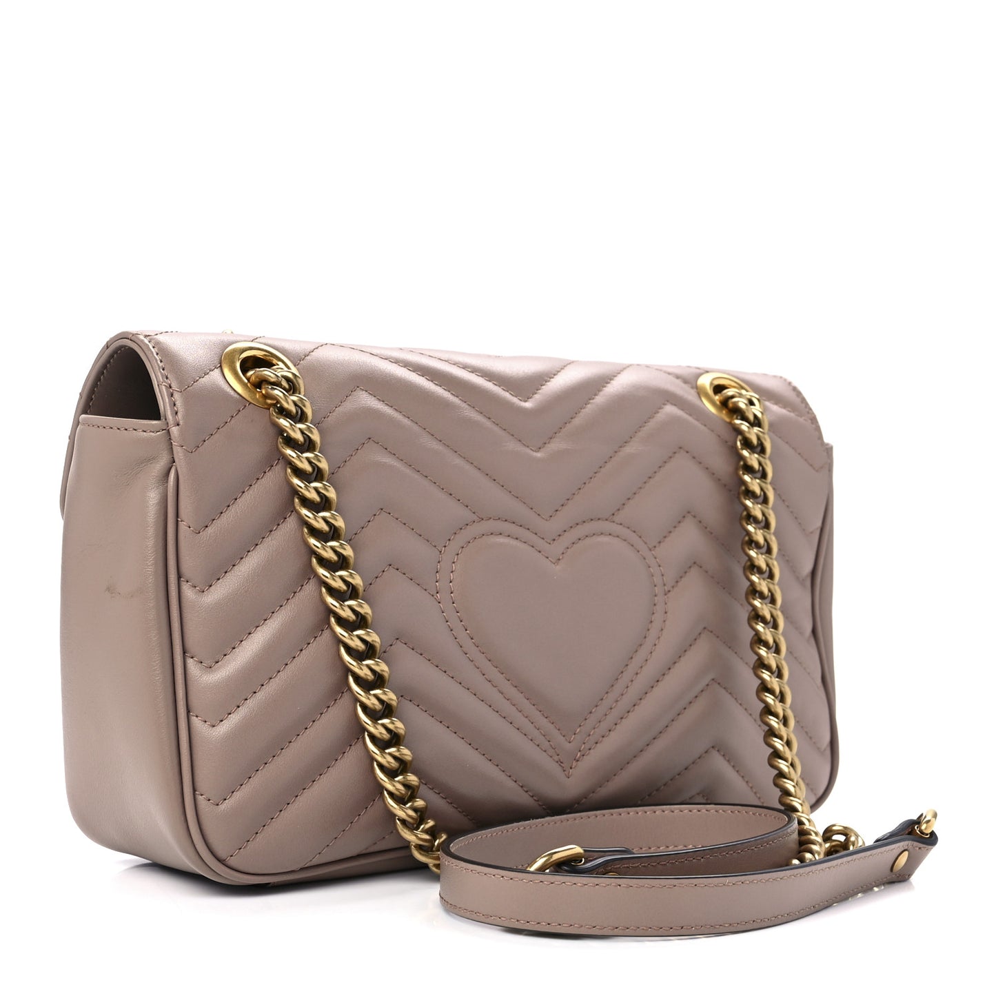 Calfskin Matelasse Small GG Marmont Shoulder Bag Porcelain Rose