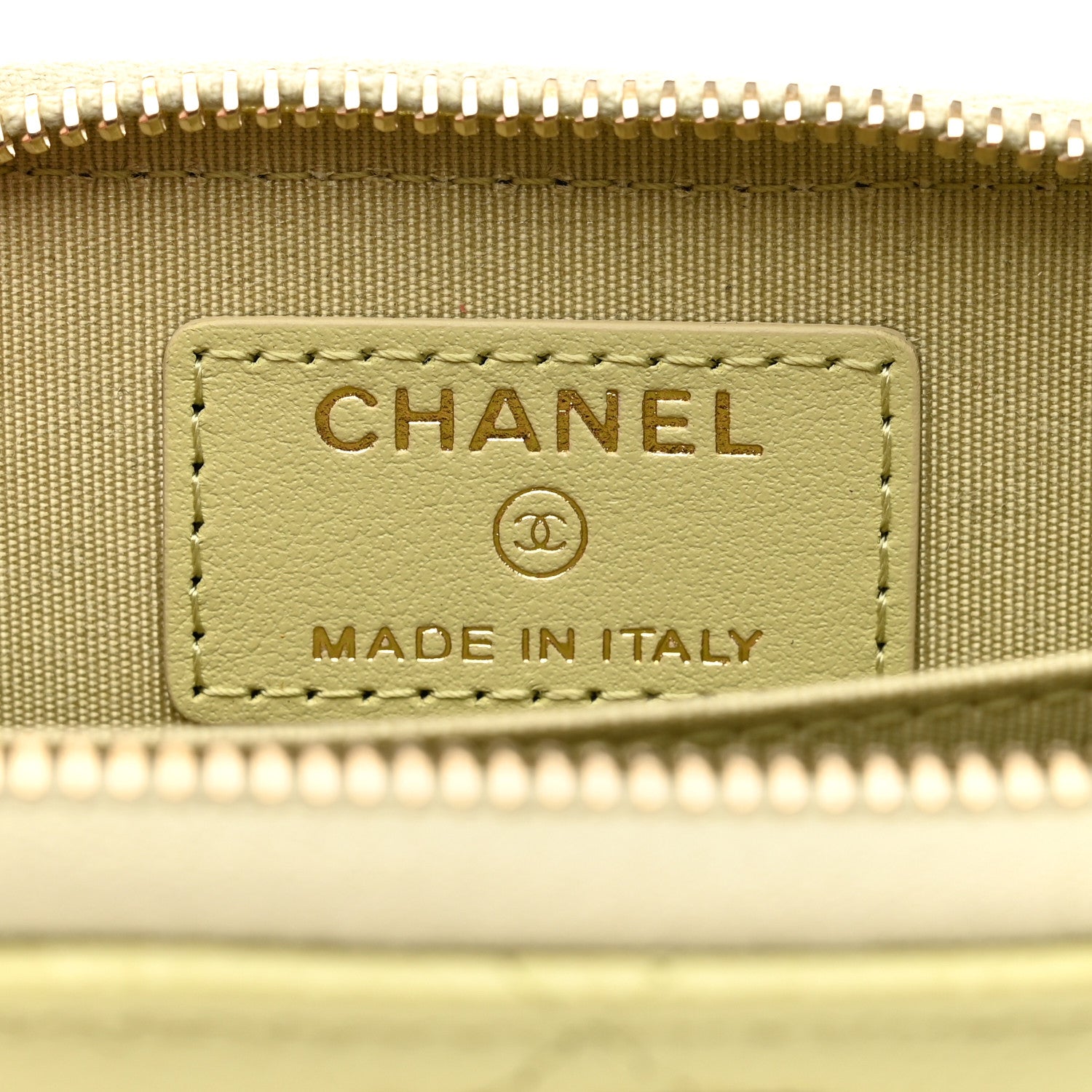 Chanel Caviar Quilted French New Wave Zip Coin Purse Light Green 5 of 9