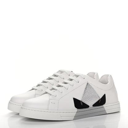 Fendi Calfskin Bugs Low Top Sneakers 36 White 3 of 8