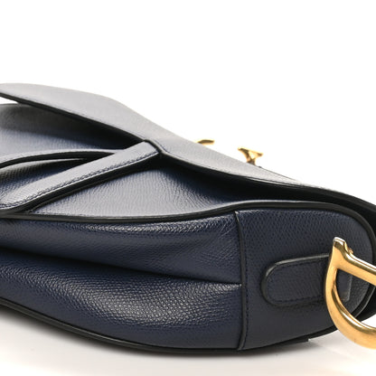 Christian Dior Grained Calfskin Saddle Bag Navy 10 of 10