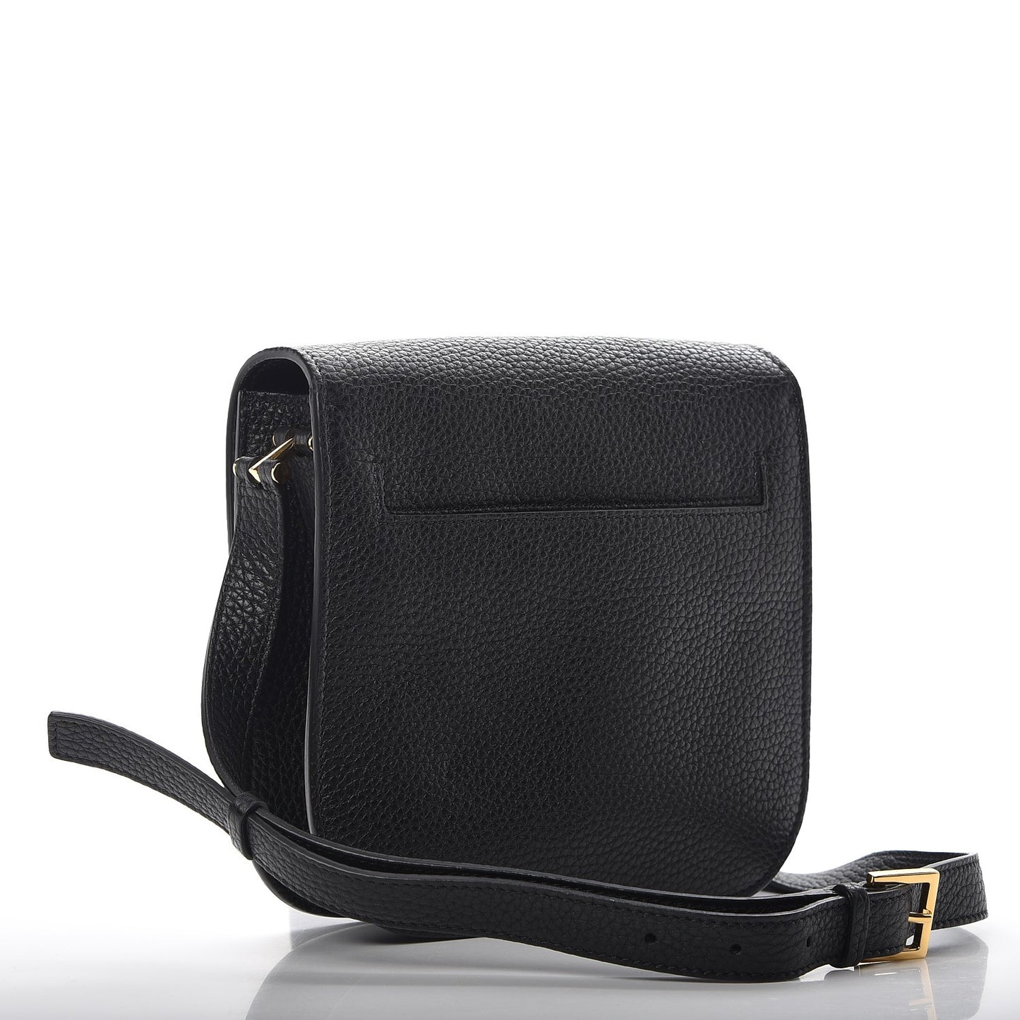 Calfskin Mini T Clasp Tara Crossbody Bag Black