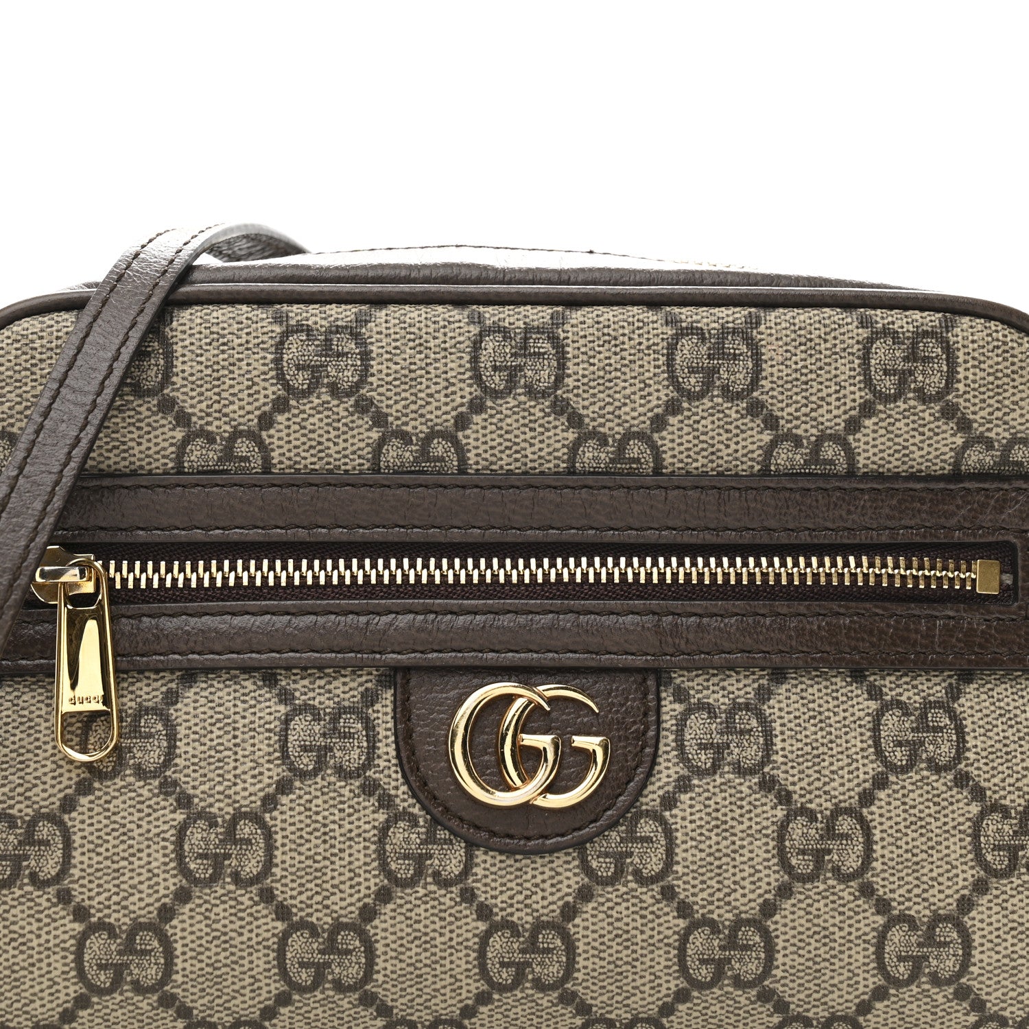 Gucci GG Supreme Monogram Textured Calfskin Super Mini Ophidia Shoulder Bag Beige Ebony New Acero 8 of 10