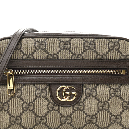 Gucci GG Supreme Monogram Textured Calfskin Super Mini Ophidia Shoulder Bag Beige Ebony New Acero 8 of 10
