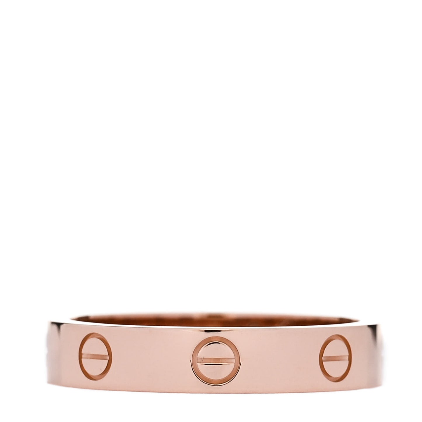 18K Pink Gold Diamond 4mm LOVE Wedding Band Ring 56 7.75