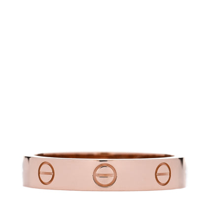 Cartier 18K Pink Gold Diamond 4mm LOVE Wedding Band Ring 56 7.75 3 of 5