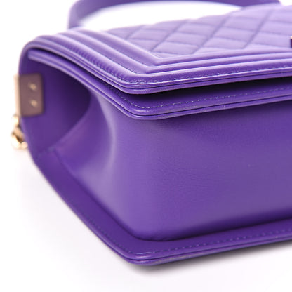 Chanel Calfskin Quilted Medium Boy Flap Purple 5 of 12