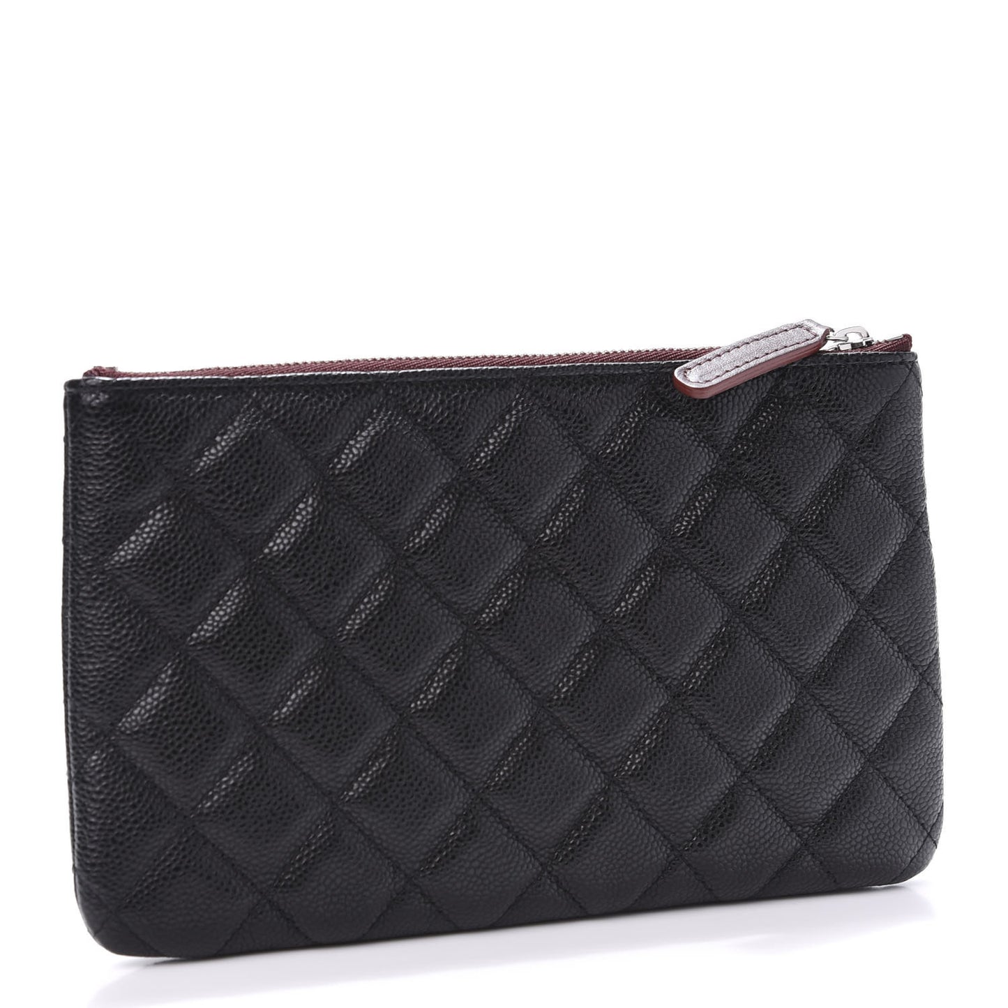 Caviar Quilted Cosmetic Case Black