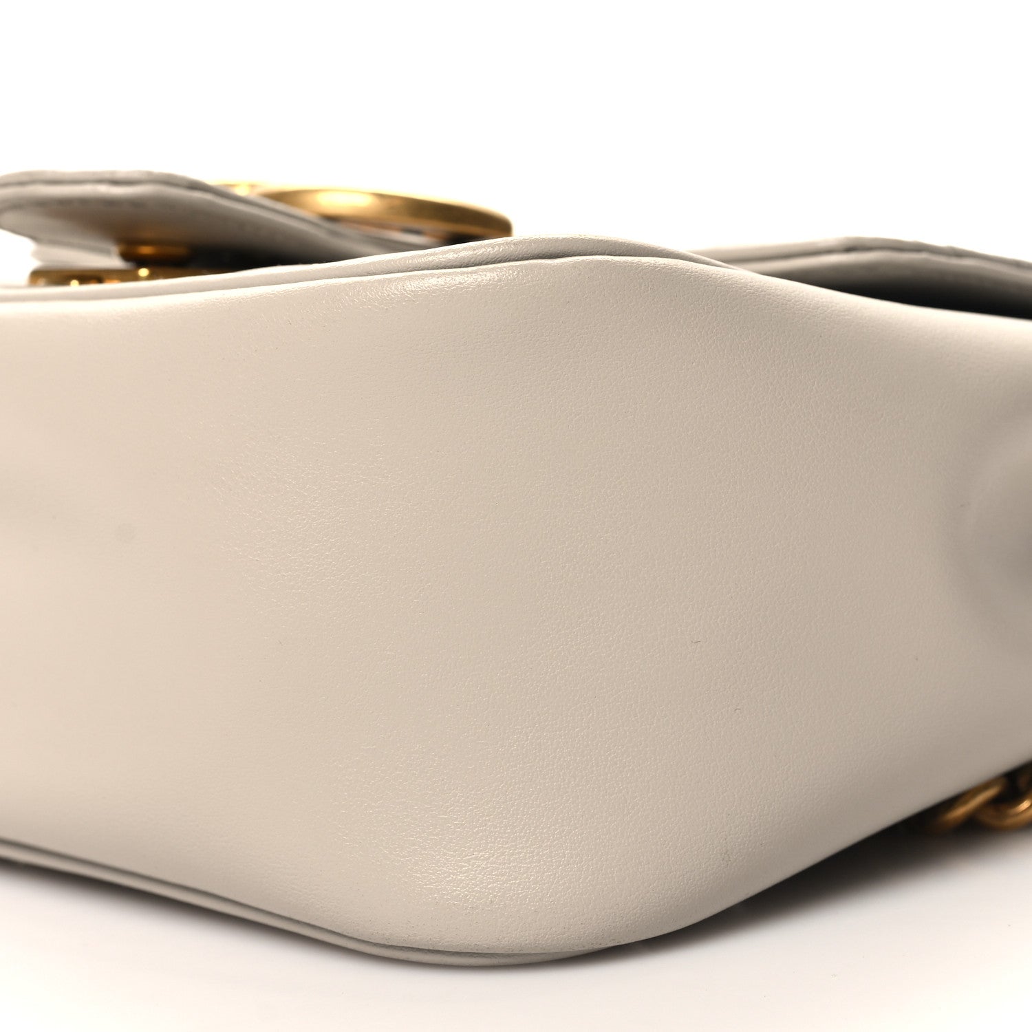 Gucci Calfskin Matelasse Mini GG Marmont Square Shoulder Bag Light Grey 10 of 13