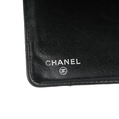 Chanel Lambskin Quilted Yen Wallet Black 6 of 9