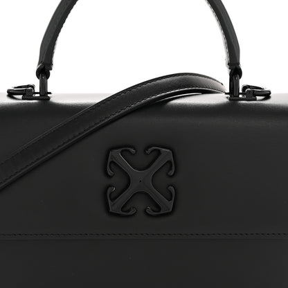 Off-White Calfskin Jitney 1.4 Top Handle Bag Black 7 of 9