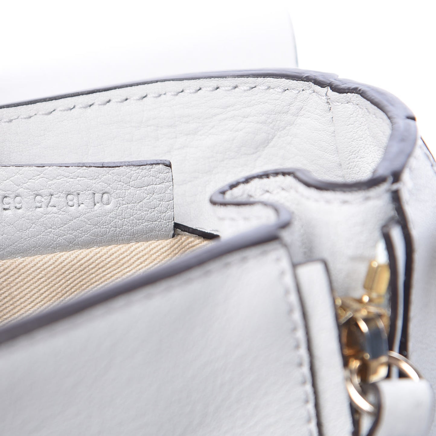 Suede Calfskin Mini Faye Backpack Airy Grey