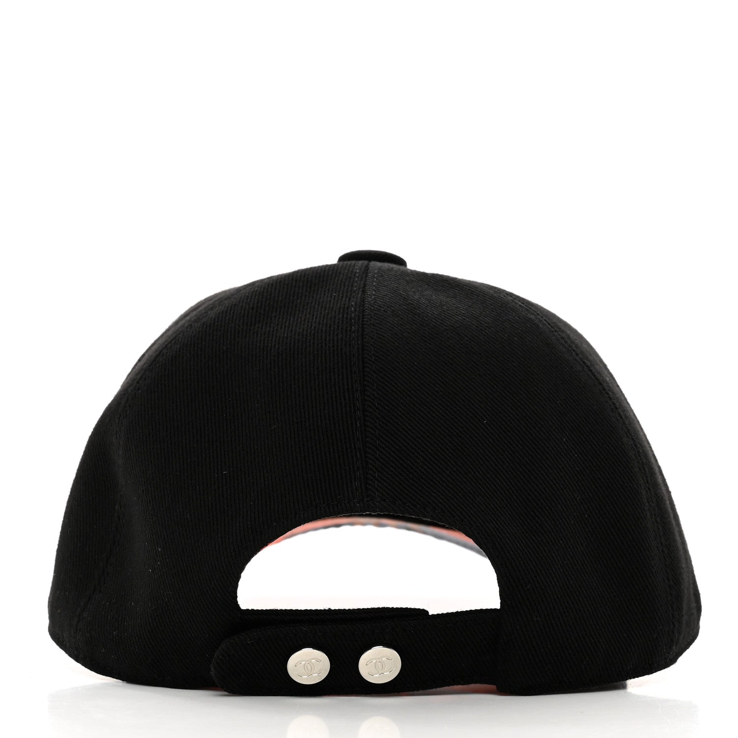 Chanel Cotton CC Cap Hat Black Coral 6 of 8
