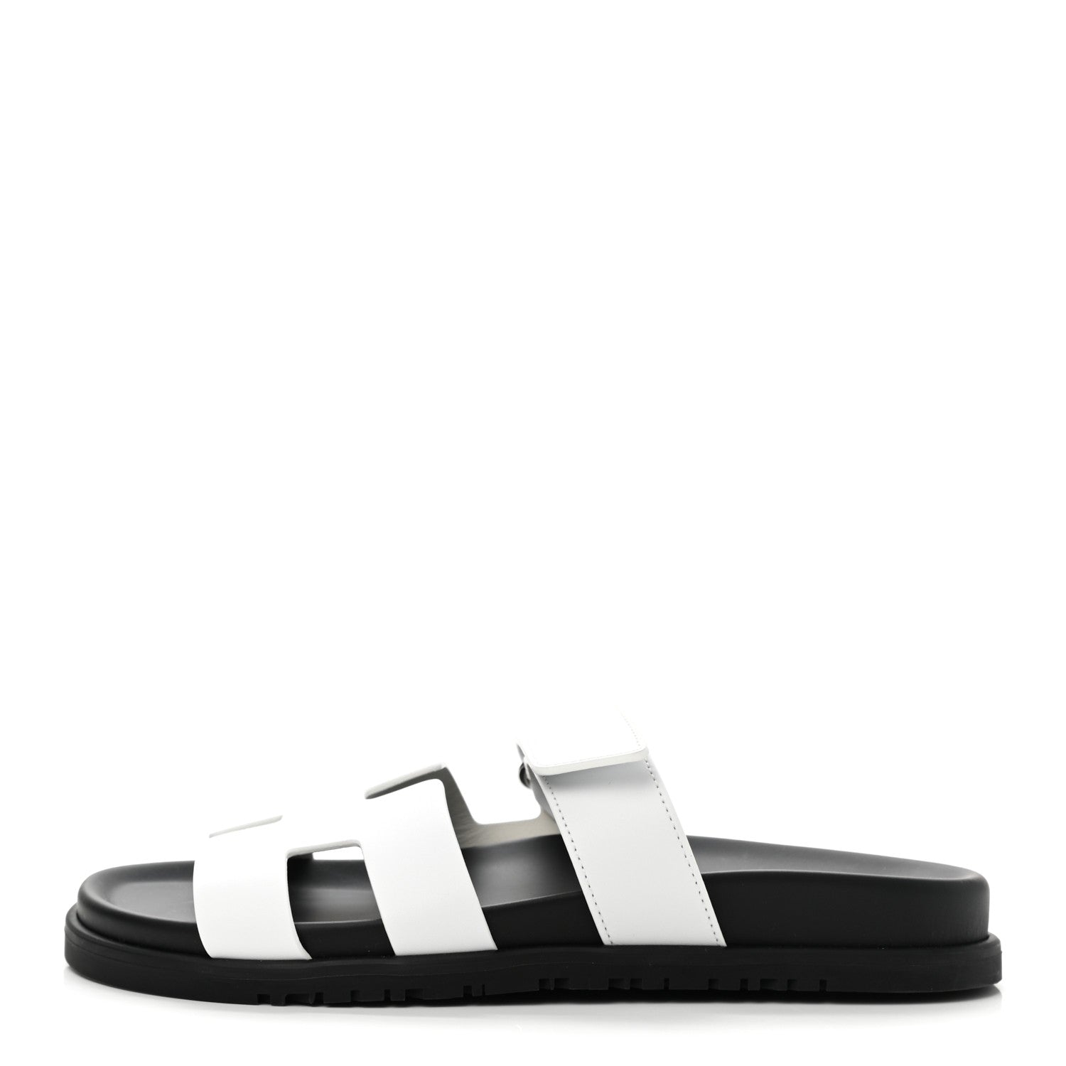 Hermes Calfskin Womens Chypre Sandals 38 White 1 of 9