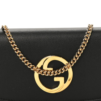 Gucci Roxy Calfskin Blondie Continental Chain Wallet Black 8 of 11
