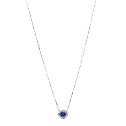 Tiffany Platinum Diamond Tanzanite Soleste Pendant Necklace 1 of 4