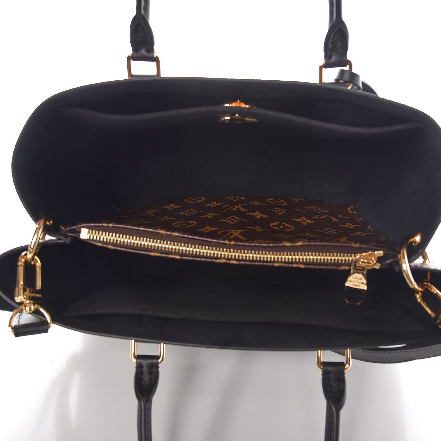 Monogram Flower Tote Black