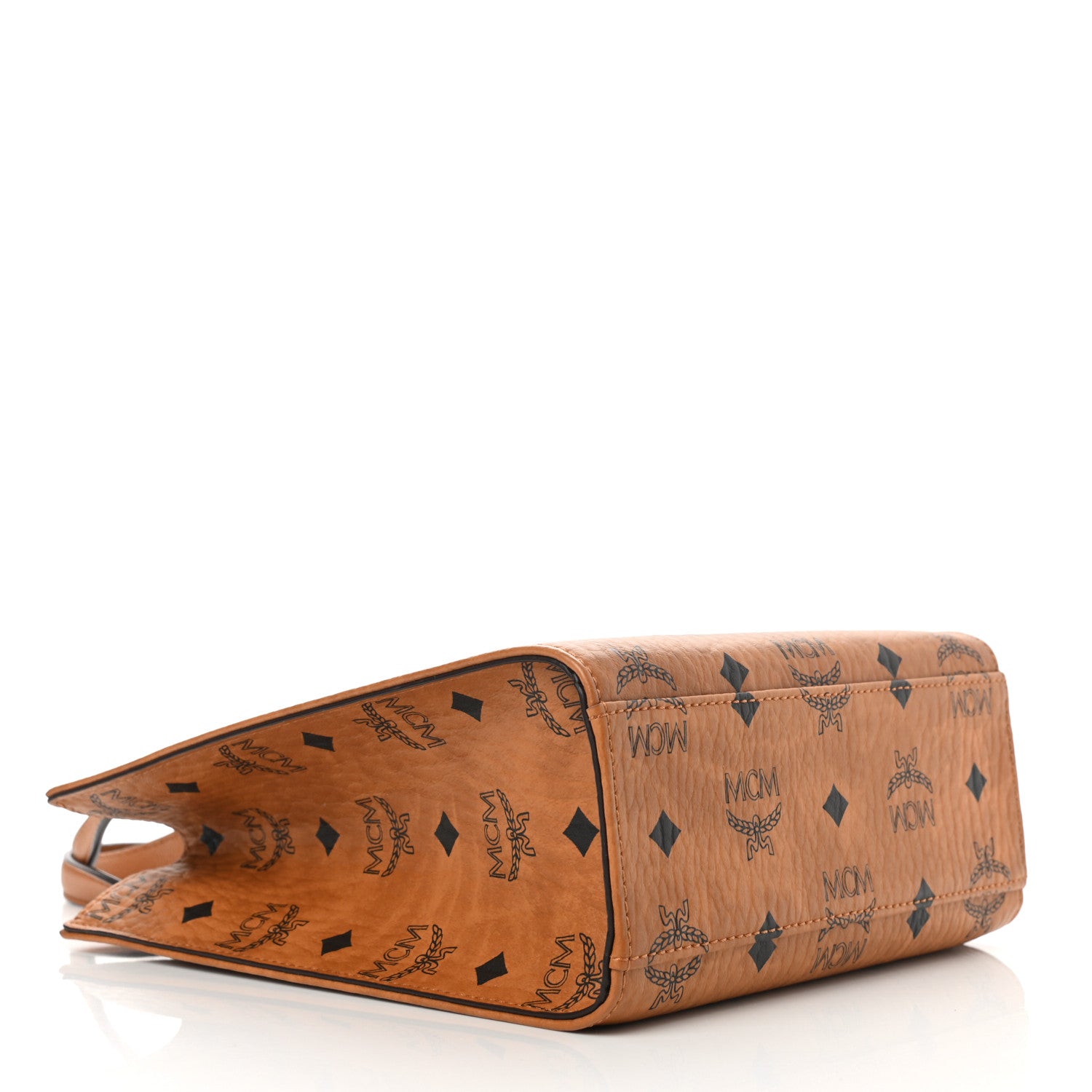 MCM Visetos Mini Aren Tote Cognac 4 of 7