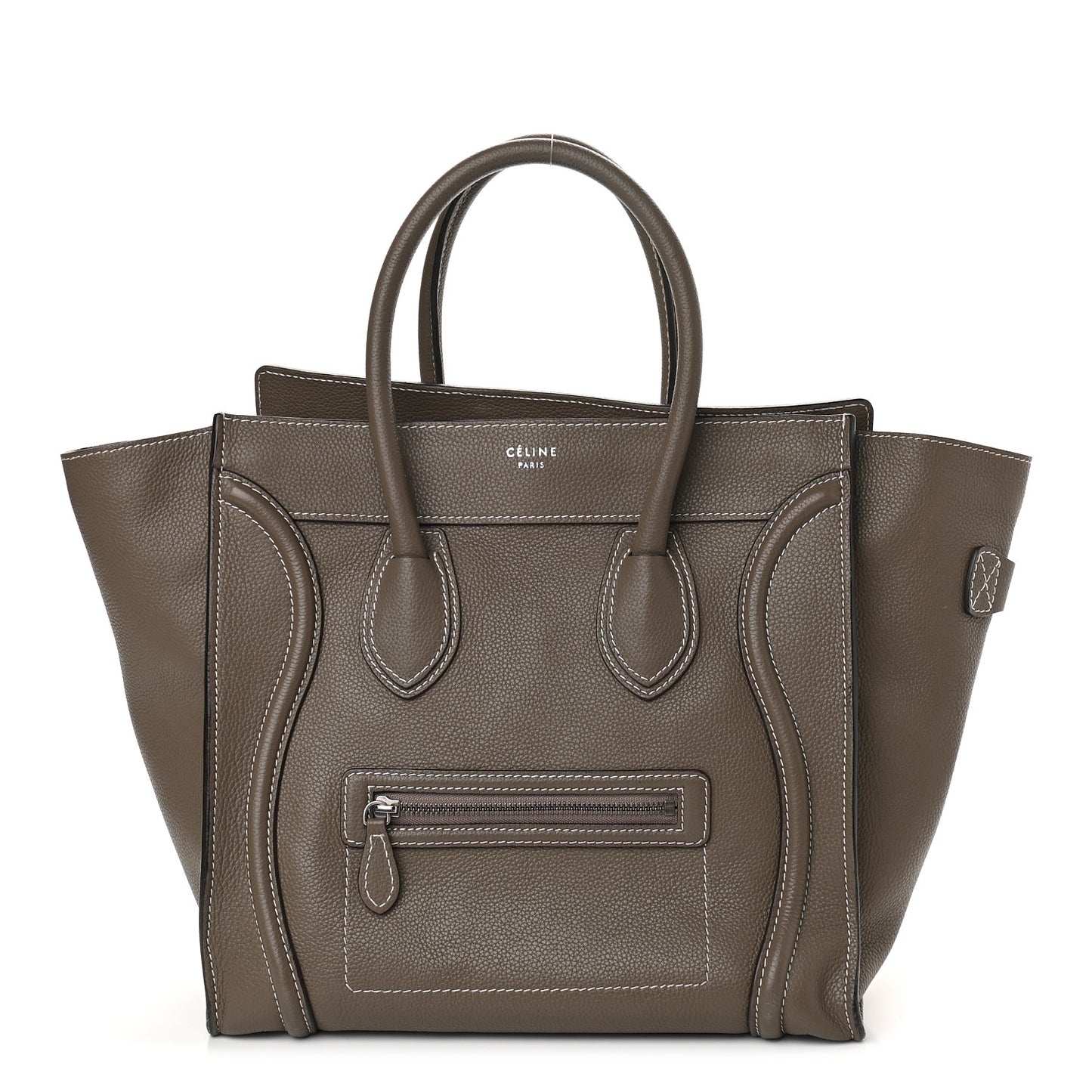 Drummed Calfskin Mini Luggage Souris