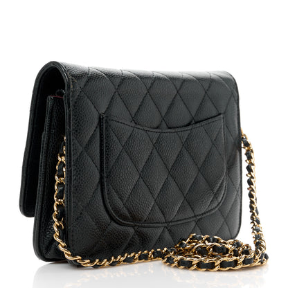 Chanel Caviar Quilted Wallet on Chain WOC Black 3 of 14