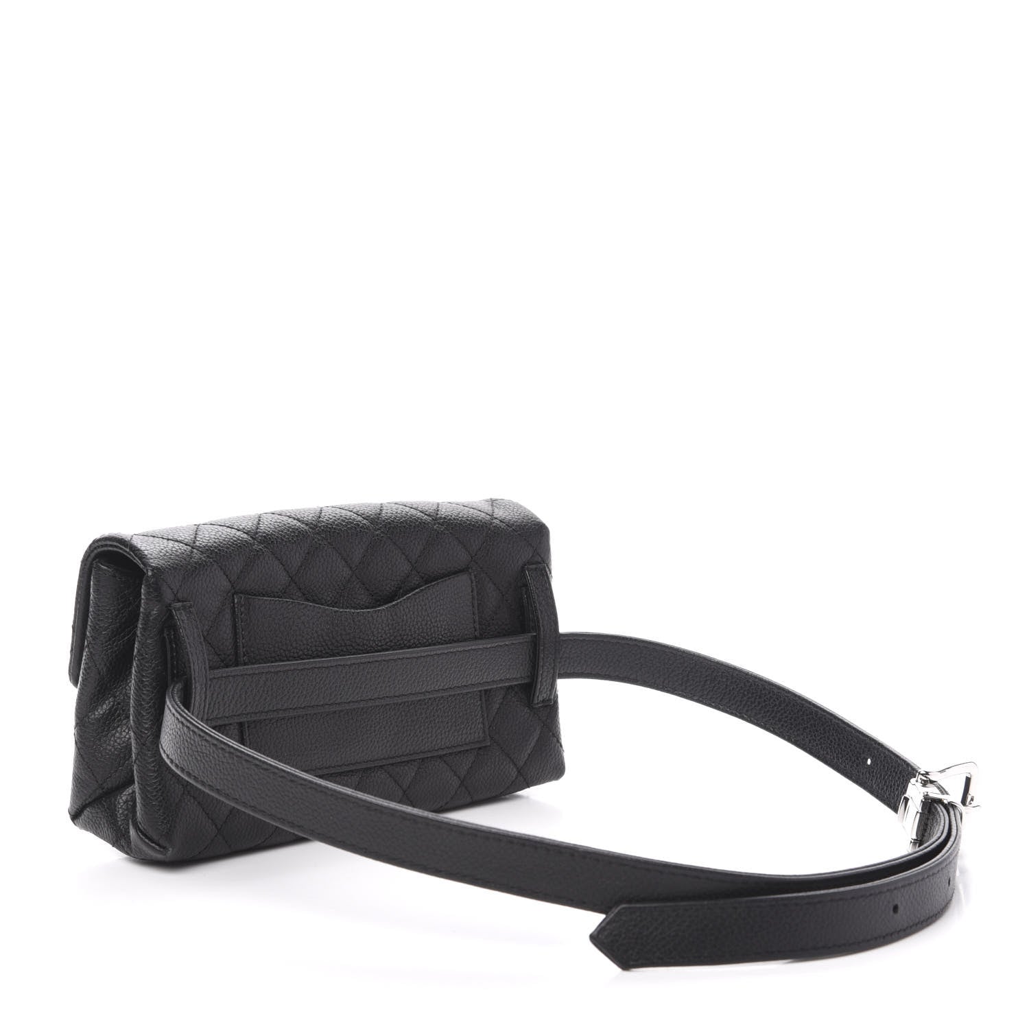Chanel Grained Calfskin Quilted 2.55 Reissue Flap Belt Bag Clutch Black 2 of 10
