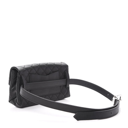 Chanel Grained Calfskin Quilted 2.55 Reissue Flap Belt Bag Clutch Black 2 of 10