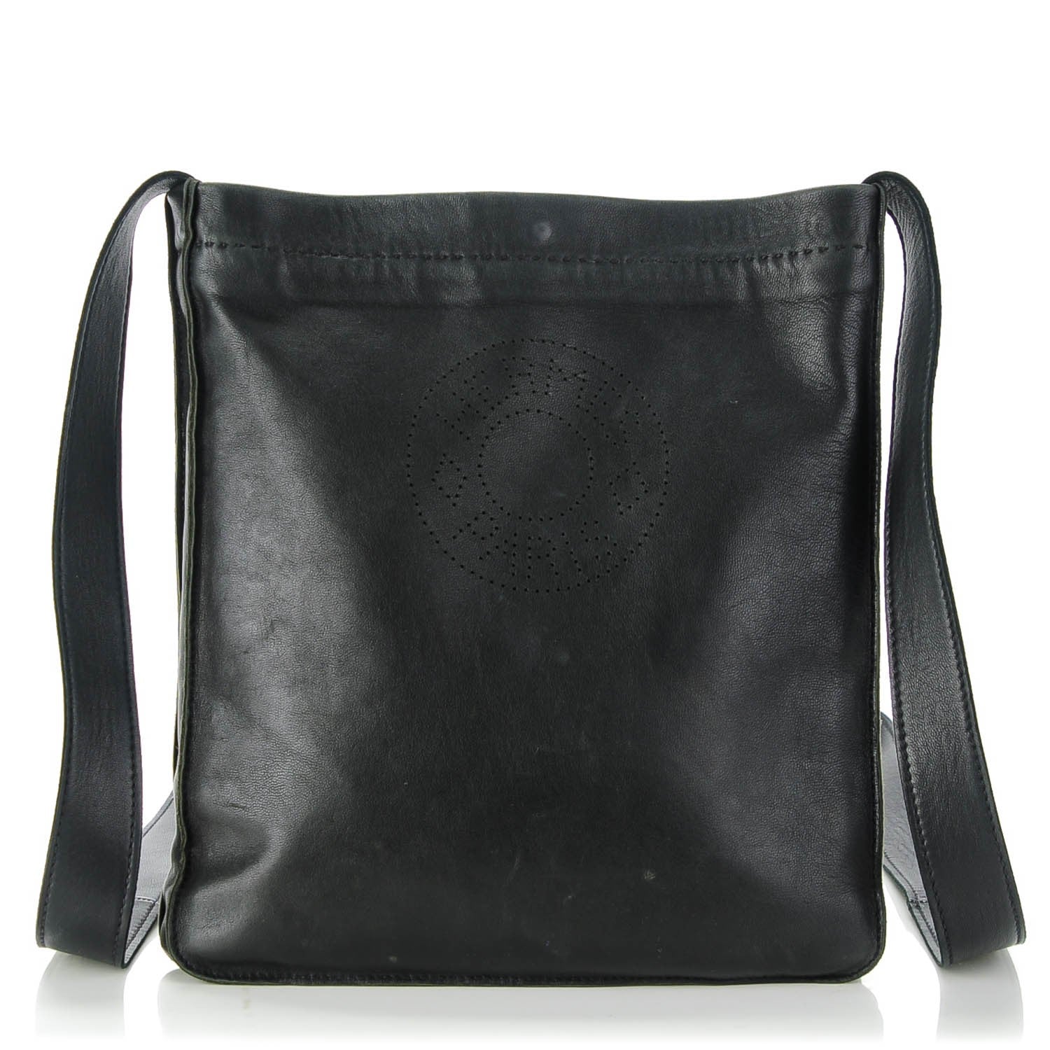 Hermes Lambskin Toudou Perfore Crossbody Bag Black 1 of 7