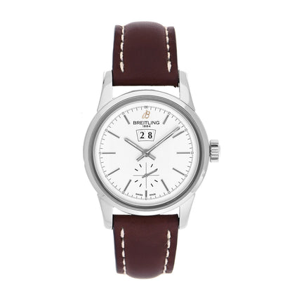 Breitling Stainless Steel Calfskin 38mm Transocean Automatic Watch A16310 1 of 5