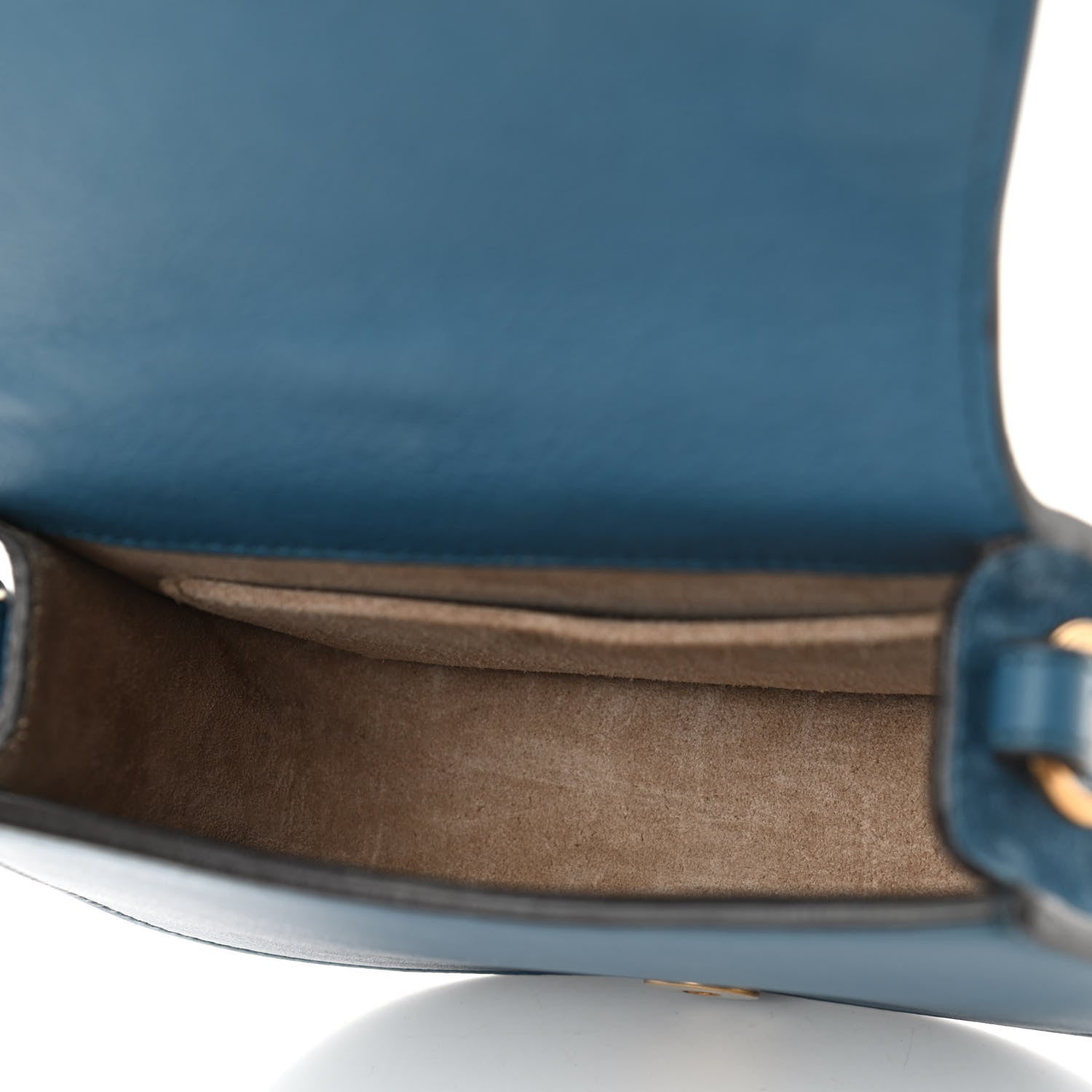 Chloe Calfskin Suede Small Nile Bracelet Bag Vinyl Blue 4 of 5