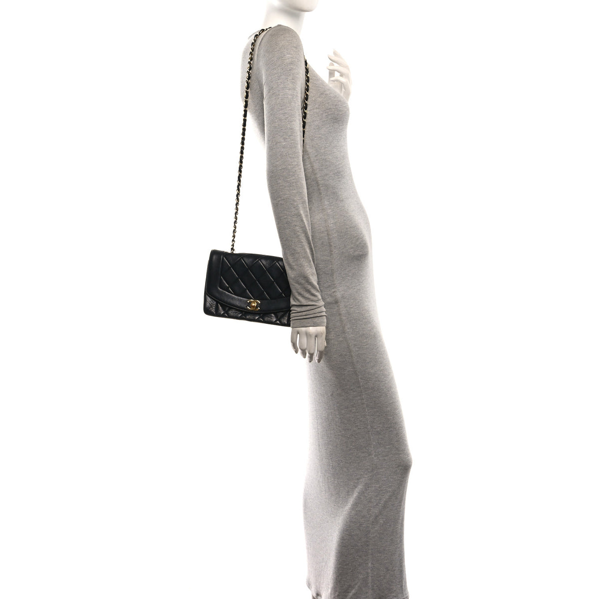 Lambskin Quilted Small Single Flap Black
