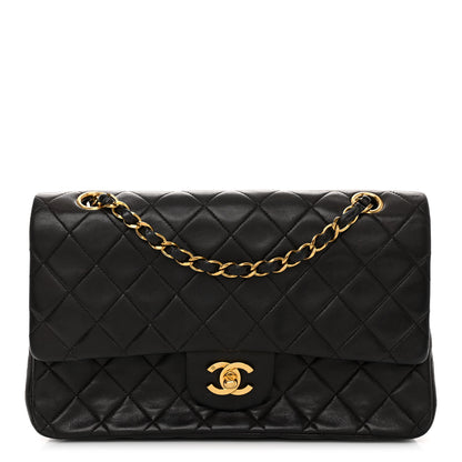 Chanel Lambskin Quilted Medium Double Flap Black 1 of 11