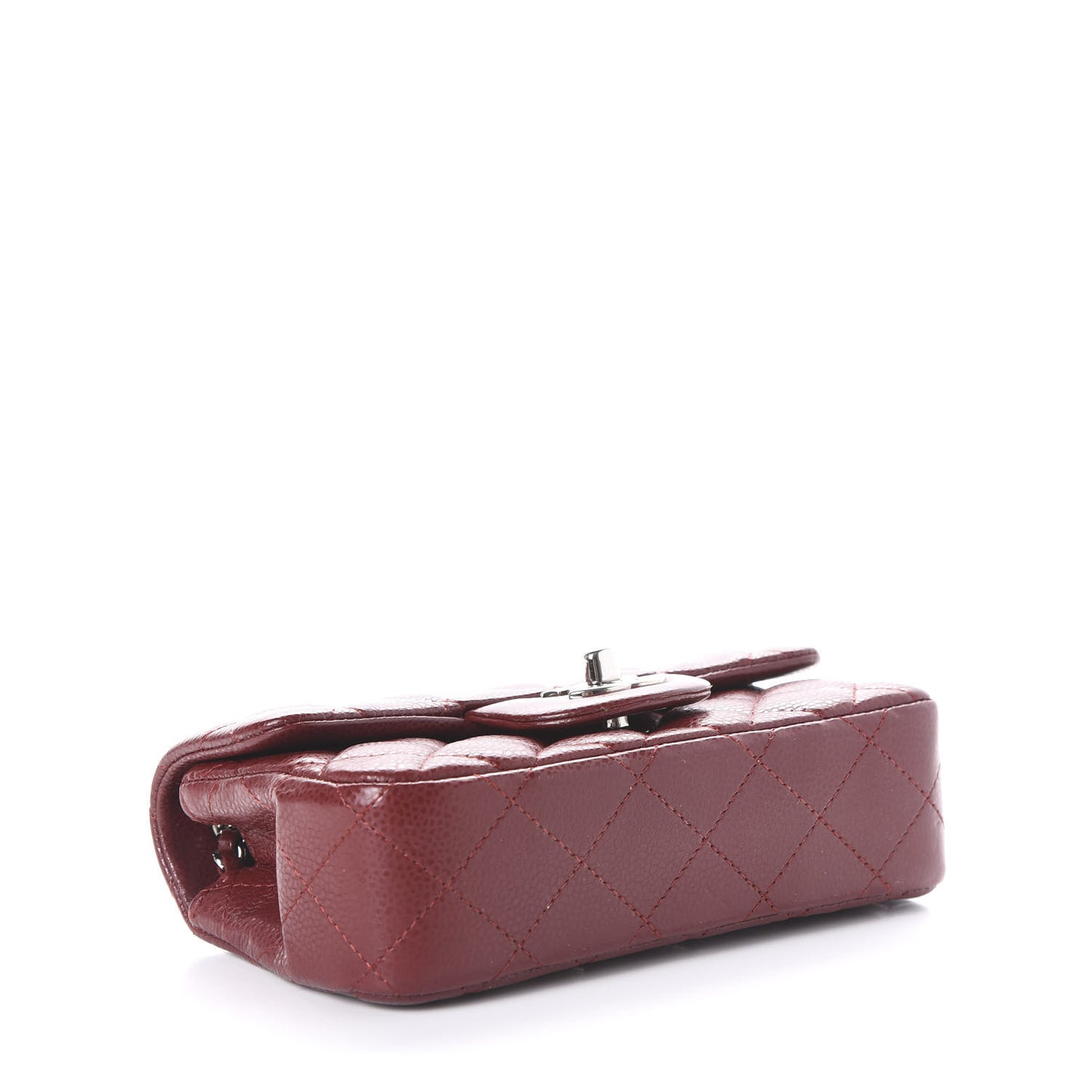Caviar Quilted Extra Mini Flap Burgundy