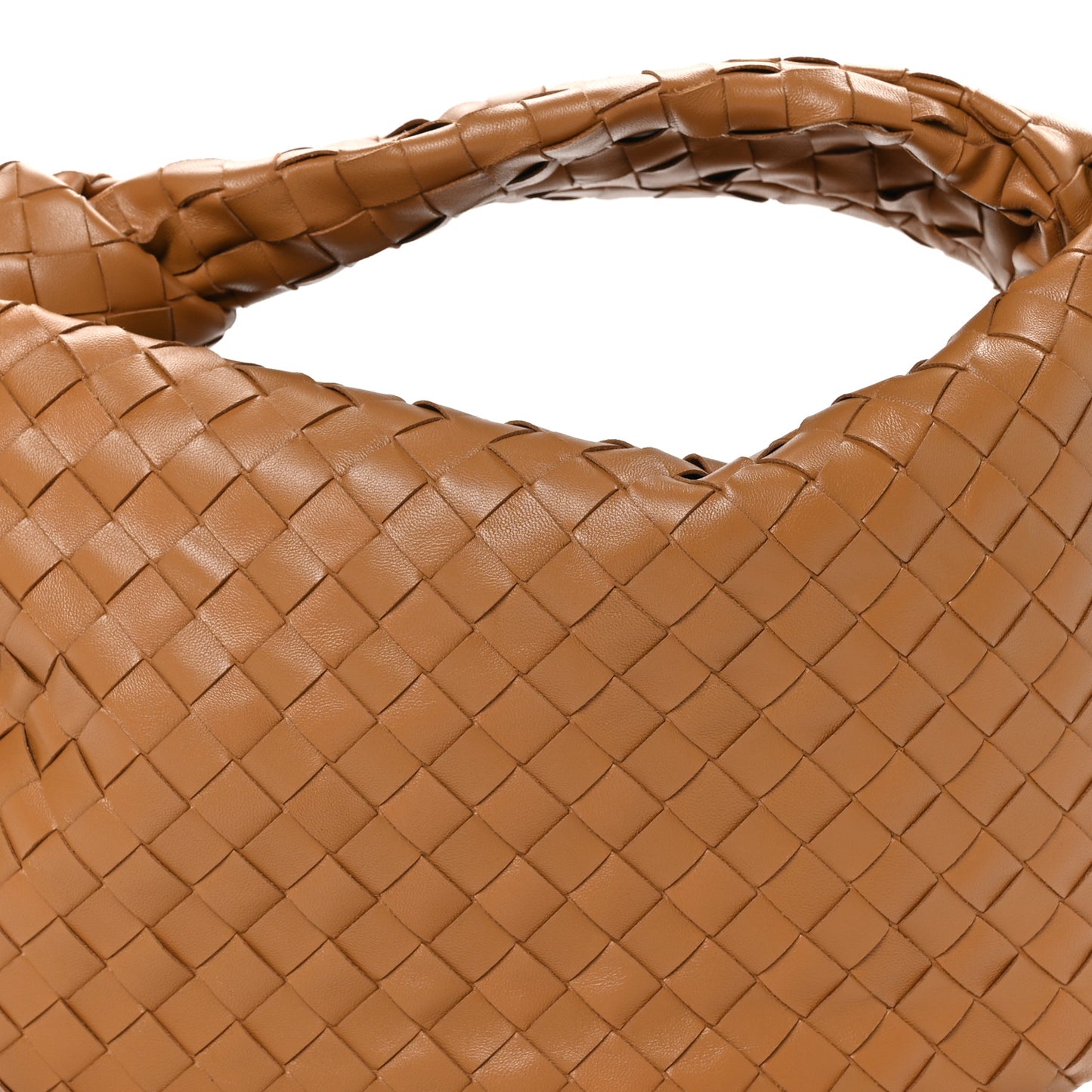 Nappa Intrecciato Teen Jodie Hobo Caramel