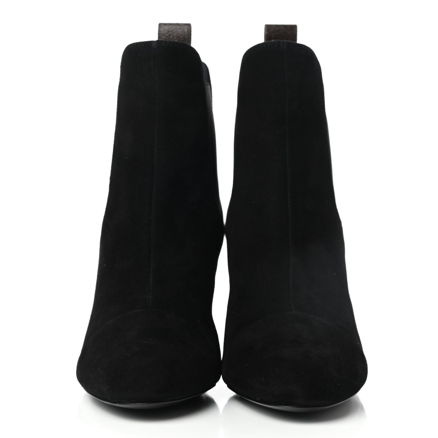 Suede Monogram Uniformes Cap Toe Chelsea 80mm Ankle Boots 36.5 Black