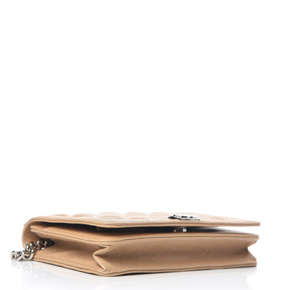 Chanel Caviar Quilted Boy Wallet On Chain WOC Beige 4 of 11