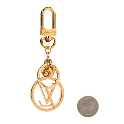 Louis Vuitton LV Circle Bag Charm Key Holder Gold 2 of 5
