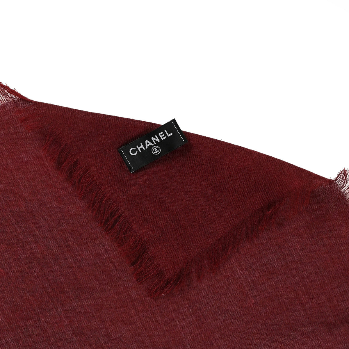 Chanel Cashmere CC Horse Scarf Red 1 of 3