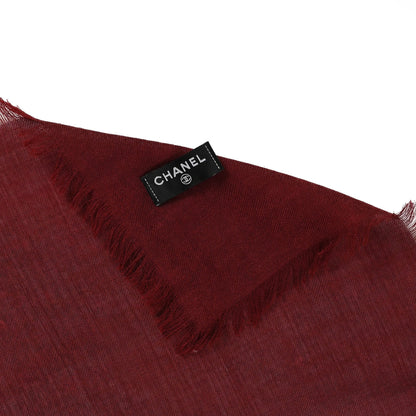 Chanel Cashmere CC Horse Scarf Red 1 of 3