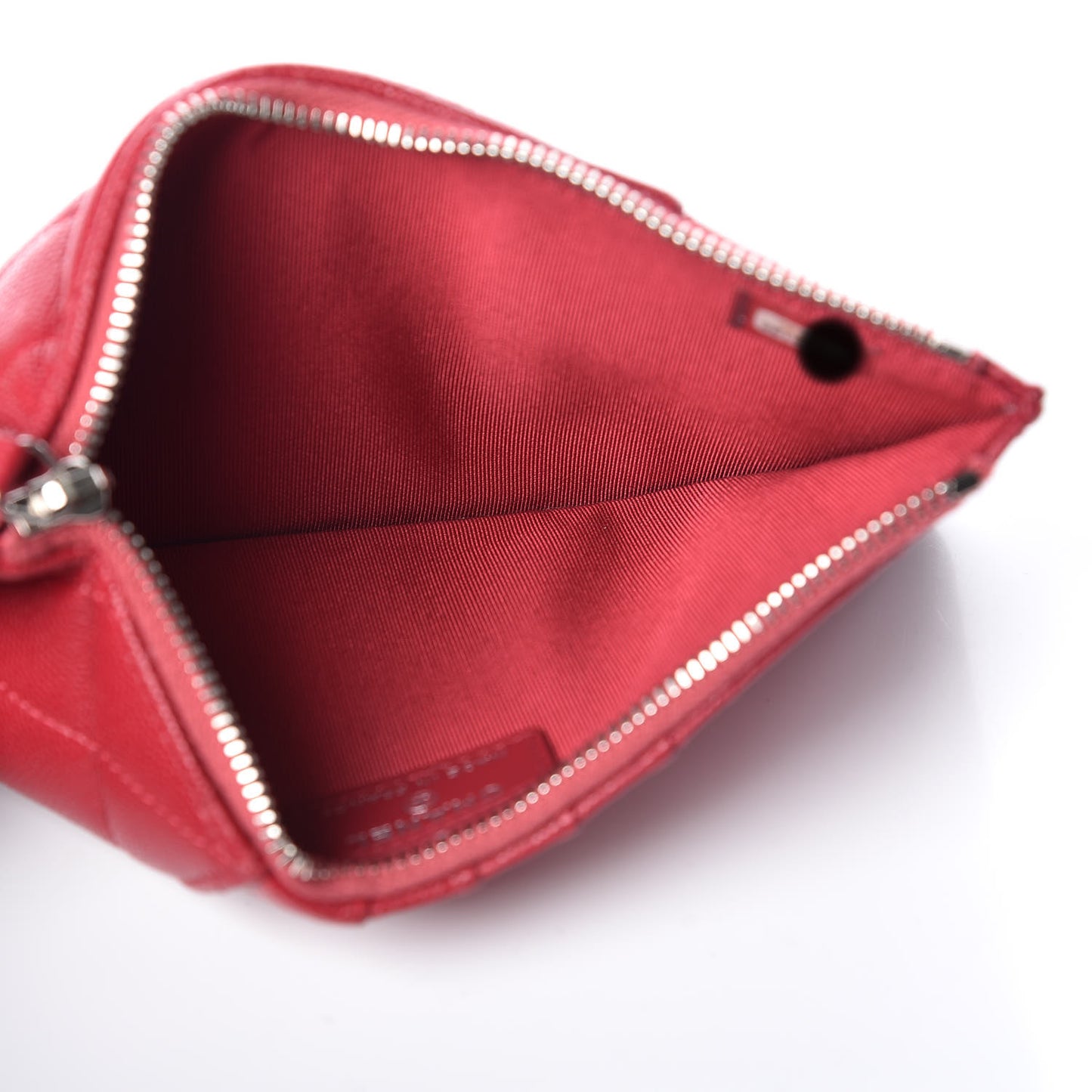 Caviar Quilted Classic Flat Wallet Pouch Pink