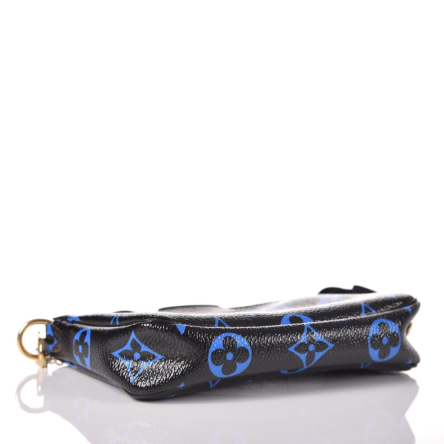 Louis Vuitton Colored Monogram Mini Pochette Accessories Blue Black 4 of 6