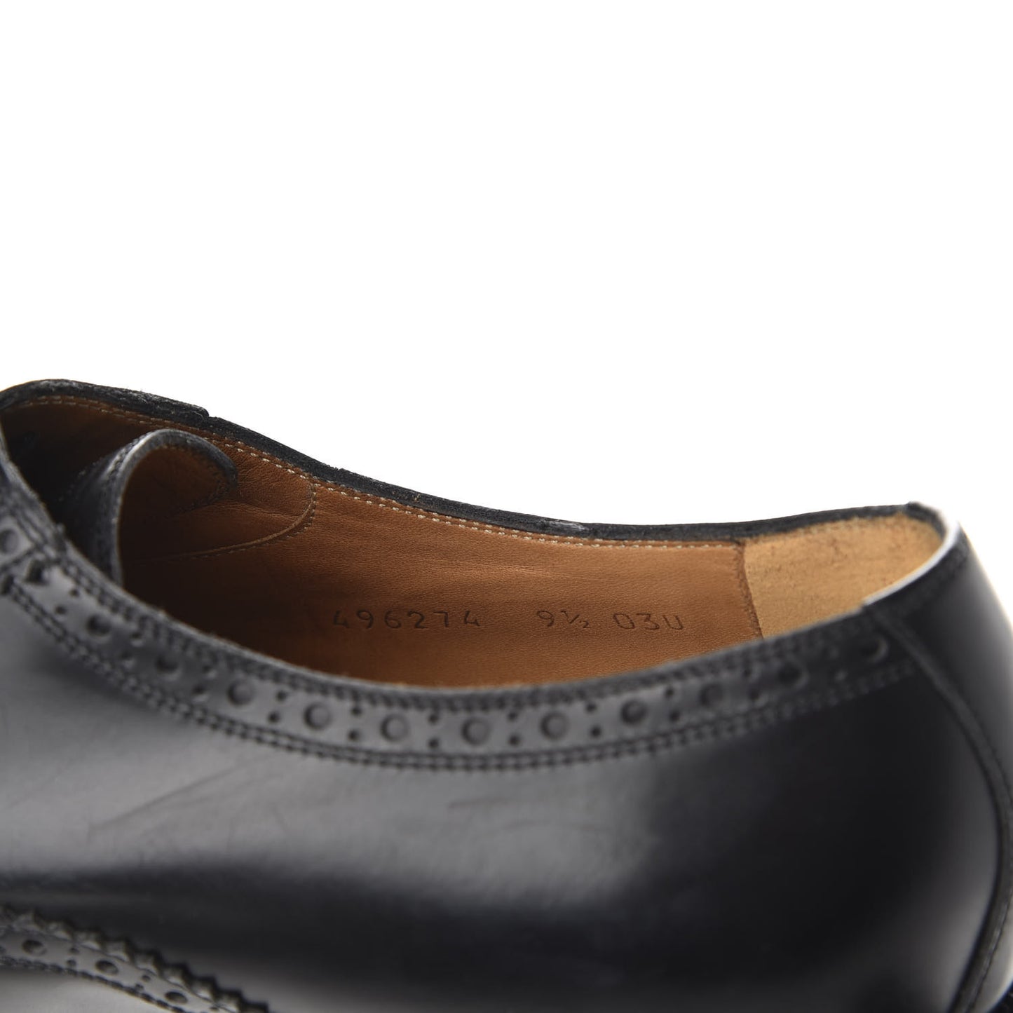 Calfskin Black Tiger Mens Brogue Lace-Up Oxfords 9.5 Black