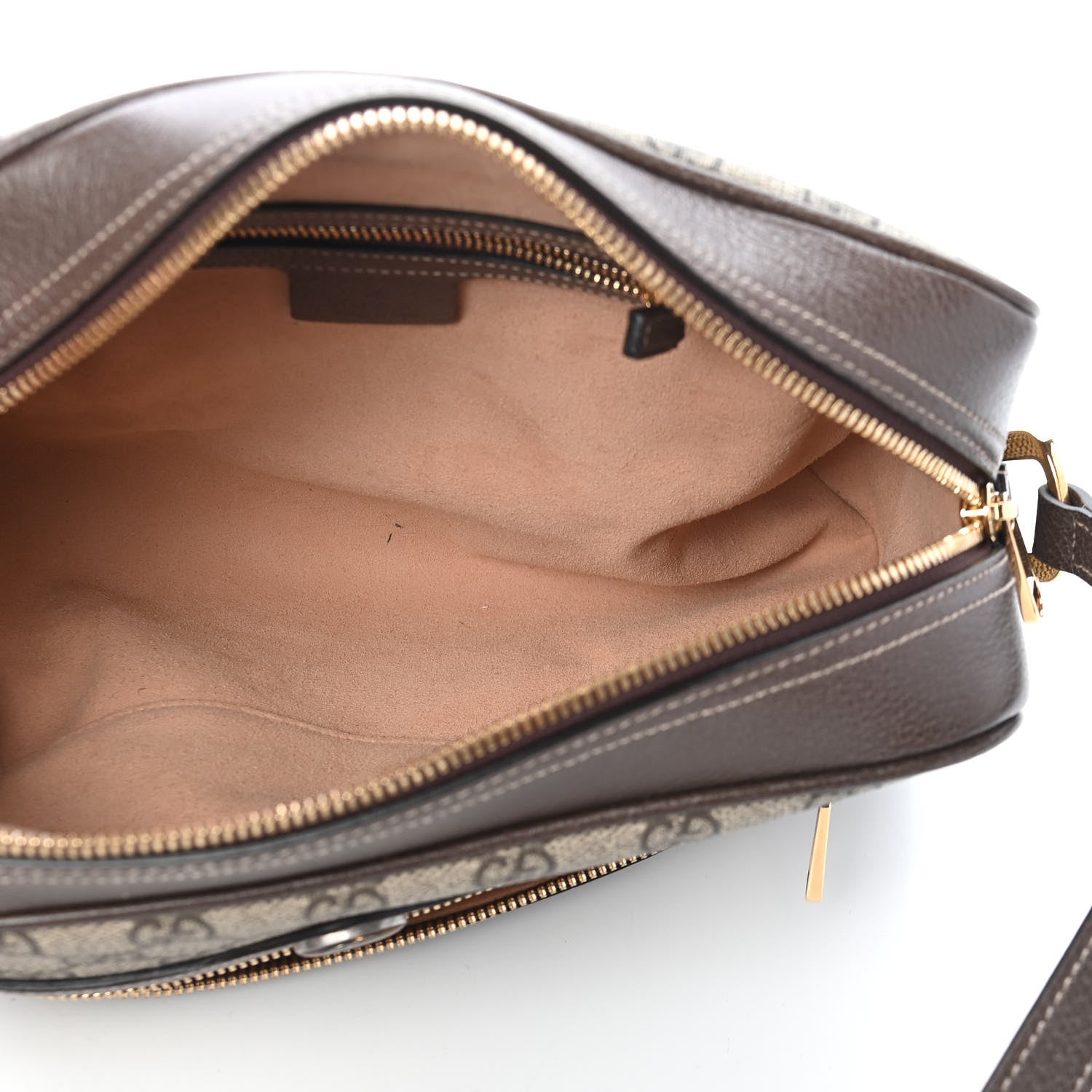 Gucci GG Supreme Monogram Web Small Ophidia Shoulder Bag Brown 5 of 9