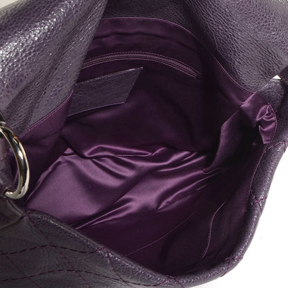 Chanel Glazed Calfskin On The Road XL Flap Dark Purple 5 of 9