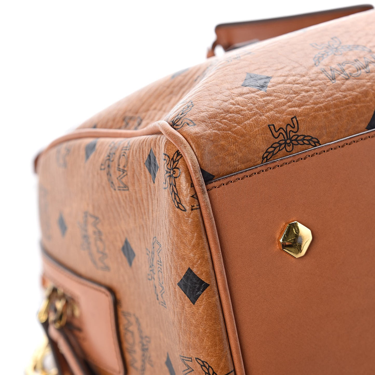 Visetos Medium Boston Bag Cognac