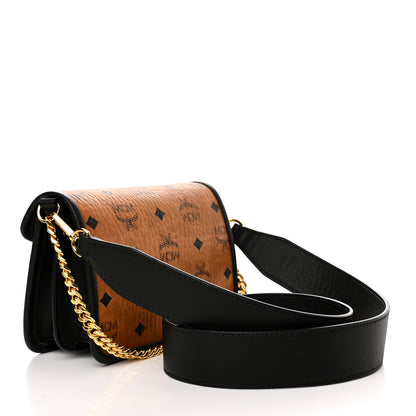 MCM Visetos Mini Patricia Crossbody Bag Cognac Black 3 of 10